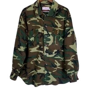 NEET Products Inc Camouflage Flannel Shirt Jacket Men's XX-Large Button Up READ